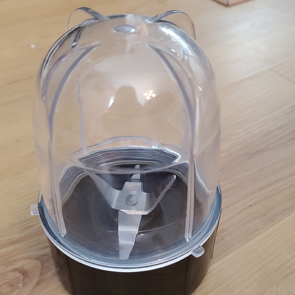 Clear and Black Blender Attachment